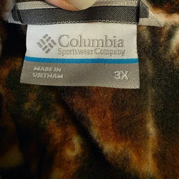 COLUMBIA ( 3X ) BENTON SPRINGS Fleece/Off White Cropped Pullover - Picture 6 of 8